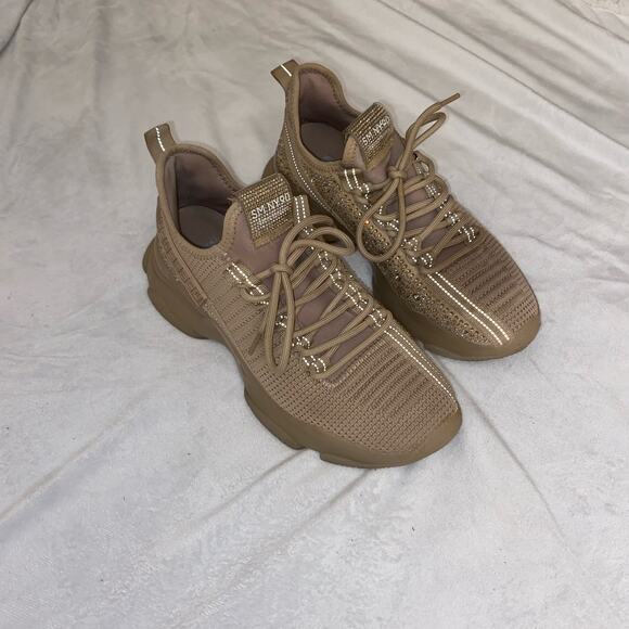 Girly Coquette Sparkly Steve Madden Maxima Rhinestone Chunky Festival Sneakers - Picture 2 of 9